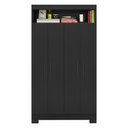 Ver imagem 4 de Armário Multiuso Escritório NT4040 com 4 Portas e Nicho com Prateleiras Internas Preto/Tx