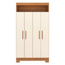 Ver imagem 4 de Armário Multiuso Escritório NT4040 com 4 Portas e Nicho com Prateleiras Internas Marrom/Freijó Trend/Off White Tx