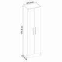Ver imagem 6 de Armário Multiuso Escritório NT4045 com 2 Portas e Prateleiras Branco/New