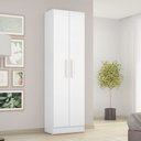 Ver imagem 1 de Armário Multiuso Escritório NT4045 com 2 Portas e Prateleiras Branco/New