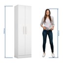 Ver imagem 3 de Armário Multiuso Escritório NT4045 com 2 Portas e Prateleiras Branco/New