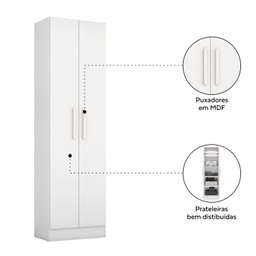 Armário Multiuso Escritório Nt4045 com 2 Portas e Prateleiras - 7