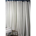 Ver imagem 1 de Cortina no Tecido Linho Flamê Branco com Forro Microfibra Branco - 1,35l X 2,60a