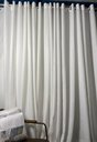 Ver imagem 1 de Cortina no Tecido Linho Flamê Branco com Forro Microfibra Branco - 1,35l X 2,60a