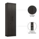 Ver imagem 4 de Armário Multiuso Escritório NT4045 com 2 Portas e Prateleiras Preto/Tx