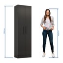 Ver imagem 5 de Armário Multiuso Escritório NT4045 com 2 Portas e Prateleiras Preto/Tx