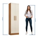 Ver imagem 5 de Armário Multiuso Escritório NT4045 com 2 Portas e Prateleiras Marrom/Freijó Trend/Off White Tx