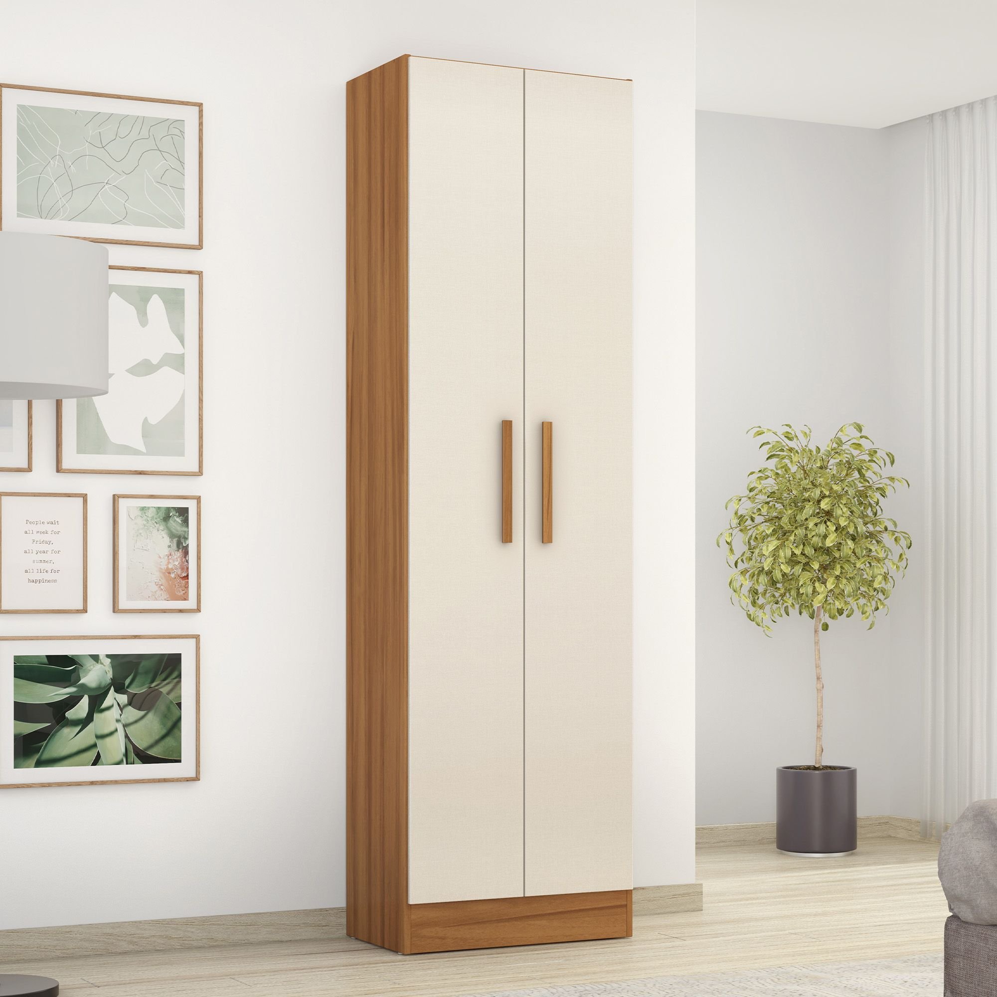 Armário Multiuso Escritório Nt4045 com 2 Portas e Prateleiras - 1
