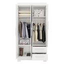 Ver imagem 7 de Guarda-Roupa NT6010 com 4 Portas e 2 Gavetas Branco/New/Rosa