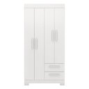 Ver imagem 5 de Guarda-Roupa NT6010 com 4 Portas e 2 Gavetas Branco/New/Rosa