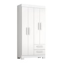 Ver imagem 3 de Guarda-Roupa NT6010 com 4 Portas e 2 Gavetas Branco/New/Rosa