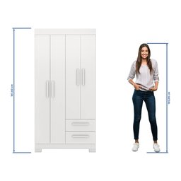 Guarda-roupa Nt6010 com 4 Portas e 2 Gavetas - 9