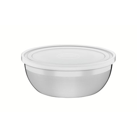 Pote Tramontina Freezinox Redondo em Aço Inox com Tampa Plástica 22 Cm 2,9 L