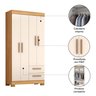 Guarda-roupa Nt6010 com 4 Portas e 2 Gavetas - 8