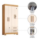 Ver mais imagens de Guarda-roupa Nt6010 com 4 Portas e 2 Gavetas
