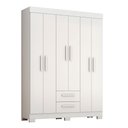 Ver imagem 4 de Guarda-Roupa NT6015 com 6 Portas e 2 Gavetas Branco/New/Rosa