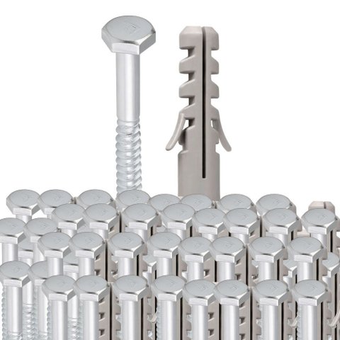 Kit 100 Parafuso Sexta Soberba 3/16x60 08 Bucha