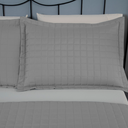 Ver imagem 3 de Kit Colcha Cobre Leito Matelado Casal Queen Size 3 Peças Copacabana 300 Fios Cinza