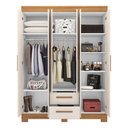 Ver imagem 5 de Guarda-Roupa NT6015 com 6 Portas e 2 Gavetas Laranja/Freijó Trend/Off White Tx