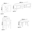 Ver imagem 4 de Sala de Estar Completa para Tv até 75 Polegadas Charlotte 4 Portas Carvalho/menta - Pnr Móveis