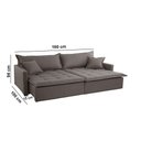 Ver imagem 6 de Sofá Cama Flora 02 Módulos de 80cm Br 15cm Meu Sofá Online A231 Linho Cinza Escuro