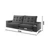 Sofá Togo Retrátil e Reclinável 3 Lugares 170cm com Molas e Pillowtop 25 Cm Espresso Móveis - 3