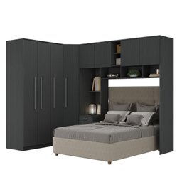 Guarda-roupa Modulado Lugano 8 Portas 3 Gavetas 3 Peças Yescasa - 6 Guarda-roupa Modulado Lugano 8 Portas 3 Gavetas 3 Peças Yescasa - 6