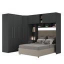 Ver imagem 6 de Guarda-Roupa Modulado Lugano 8 Portas 3 Gavetas 3 Peças Yescasa