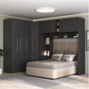 Ver imagem 1 de Guarda-roupa Modulado Lugano 8 Portas 3 Gavetas 3 Peças Yescasa