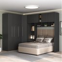 Ver imagem 1 de Guarda-Roupa Modulado Lugano 8 Portas 3 Gavetas 3 Peças Yescasa