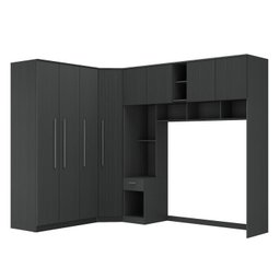 Guarda-roupa Modulado Lugano 8 Portas 3 Gavetas 3 Peças Yescasa - 2 Guarda-roupa Modulado Lugano 8 Portas 3 Gavetas 3 Peças Yescasa - 2