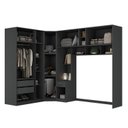 Ver imagem 3 de Guarda-roupa Modulado Lugano 8 Portas 3 Gavetas 3 Peças Yescasa