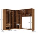 Ver imagem 4 de Guarda-Roupa Modulado Lugano 8 Portas 3 Gavetas 3 Peças Yescasa