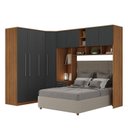Ver imagem 6 de Guarda-Roupa Modulado Lugano 8 Portas 3 Gavetas 3 Peças Espresso Móveis