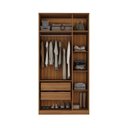 Ver mais imagens de Guarda-Roupa Modulado Lugano 8 Portas 3 Gavetas 3 Peças Espresso Móveis