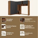 Ver imagem 5 de Guarda-Roupa Modulado Lugano 8 Portas 3 Gavetas 3 Peças Yescasa