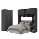 Ver imagem 7 de Guarda-Roupa Modulado Lugano 8 Portas 3 Gavetas 3 Peças Yescasa