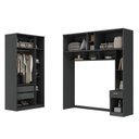 Ver imagem 2 de Guarda-Roupa Modulado Lugano 8 Portas 3 Gavetas 3 Peças Yescasa