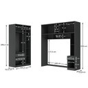 Ver imagem 5 de Guarda-Roupa Modulado Lugano 8 Portas 3 Gavetas 3 Peças Yescasa