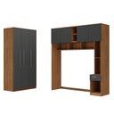 Ver imagem 7 de Guarda Roupa Modulado Lugano 8 Portas 3 Gavetas 3 Peças Yescasa