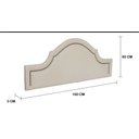 Ver imagem 3 de Cabeceira Queen Curva 160x60cm  Luxo Estofada Com Tachas - Suede Bege