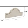 Cabeceira Queen Curva 160x60cm  Luxo Estofada Com Tachas - Suede Bege - 3