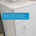 Ver imagem 5 de Quarto de Bebê Guarda-Roupa 4 Portas Cômoda e Berço Mimo 100% MDF Espresso Móveis Branco