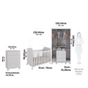 Ver imagem 4 de Quarto de Bebê Guarda-Roupa 4 Portas Cômoda e Berço Mimo 100% MDF Espresso Móveis Branco
