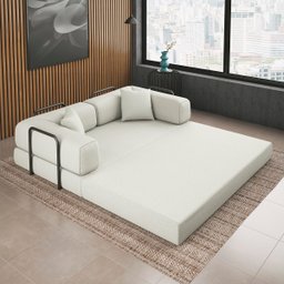 Sofá Cama Colchão Casal Compactair Confortável Sala Balaqui - 4