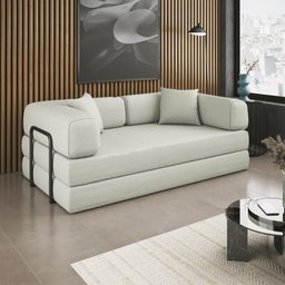 Sofá Cama Colchão Casal Compactair Confortável Sala Balaqui - 1