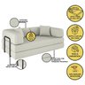 Sofá Cama Colchão Casal Compactair Confortável Sala Balaqui - 7