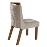 Kit 6 Cadeiras Salvina Estofadas 100% MDF C/ Espaldar Suede Animale Bege Claro / Castanho Fosco - 3