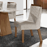 Kit 6 Cadeiras Salvina Estofadas 100% MDF C/ Espaldar Suede Animale Bege Claro / Castanho Fosco - 10