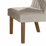 Kit 6 Cadeiras Salvina Estofadas 100% MDF C/ Espaldar Suede Animale Bege Claro / Castanho Fosco - 5